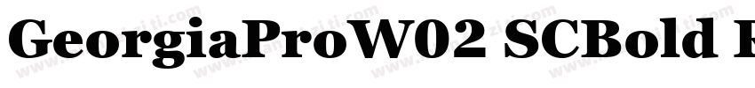 GeorgiaProW02 SCBold Regular字体转换